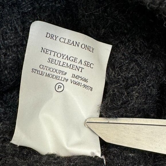 Vince Womens Blazer Jacket Raw-Edge Trim Collarless Patch Pockets Dark Gray 10 - Picture 9 of 14